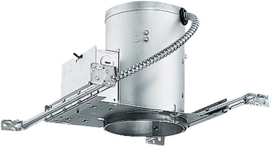Juno 5 Inch Incandescent Ceiling Light Housing for New Construction, IC Rated Recessed Light with Adjustable Bar Hangers and Medium Base Socket, Damp Location UL Listed Can Lighting