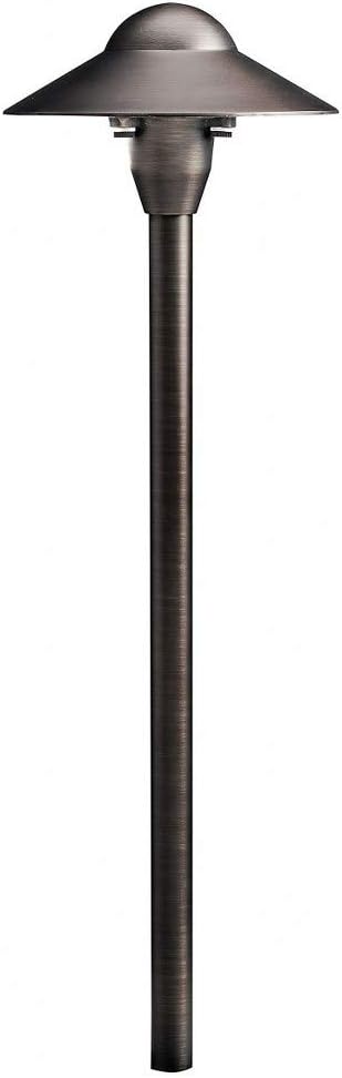 Kichler 15470CBR One Light Dome Path Light, Centennial Brass, 6"