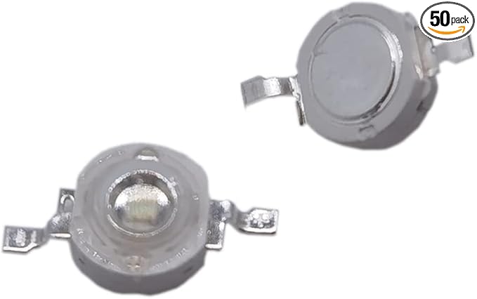 50 pcs High Power Led Chip on Board 3W Green (400mA-700mA / DC 3V-3.4V / 3 Watt) Super Bright Intensity SMD COB Light Emitter Components Diode 3 W Bulb Lamp Beads DIY Lighting