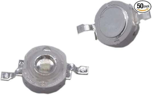 50 pcs High Power Led Chip on Board 3W Green (400mA-700mA / DC 3V-3.4V / 3 Watt) Super Bright Intensity SMD COB Light Emitter Components Diode 3 W Bulb Lamp Beads DIY Lighting