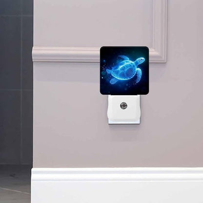 Sea Turtle Night Light Plug-into Wall Ocean Milky Way Nightlight Lamp with Dusk to Dawn Sensor, Led Lamp 0.5W Energy Efficient for Home Decor