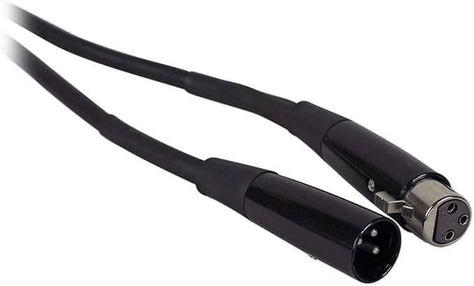 Rockville RDX3M50 50ft 3 Pin DMX Lighting Cable 100% OFC Copper, Female to Male XLR, Durable PVC Jacket, Low Signal Loss, Long-Lasting, for Stage Lighting and Live Events