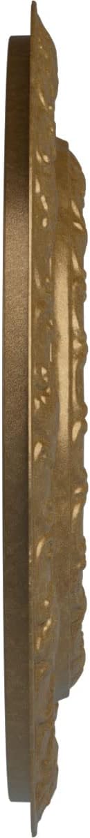 Ekena Millwork 15 3/8"OD x 7"ID x 1"P Lisbon Fits Canopies up to 7" Ceiling Medallion, Pale Gold