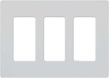 Lutron Claro 3 Gang Decorator/Rocker Wallplate, Satin, Palladium (1-Pack) | SC-3-PD
