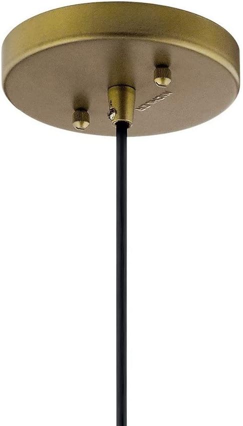 Kichler Avery Bell Mini Pendant Light Fixture with Clear Seeded Glass, Single Industrial Hanging Light in Black for Kitchen Island, Living Room, or Bedroom (8" x 8.5"), 43850BK