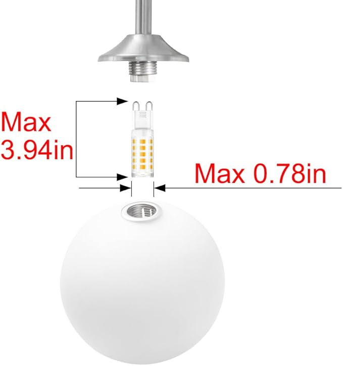 Elagant Modern Brushed Nickel Bathroom Vanity Lights, 3-Lights Bathroom Light Fixtures with Milky White Globe Glass Shade, Bathroom Wall Sconces Light over Mirror Dressing Table Bedroom Living Room