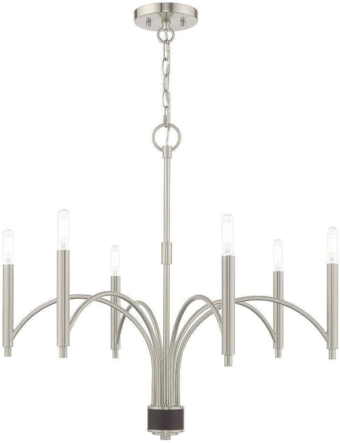 Livex Lighting 6 Lt Brushed Nickel Chandelier