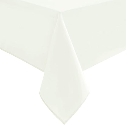 Hiasan Ivory Tablecloth for Rectangle Tables - Waterproof and Spillproof Washable Fabric Table Cloth for Dining Room Kitchen, 30 x 60 Inch