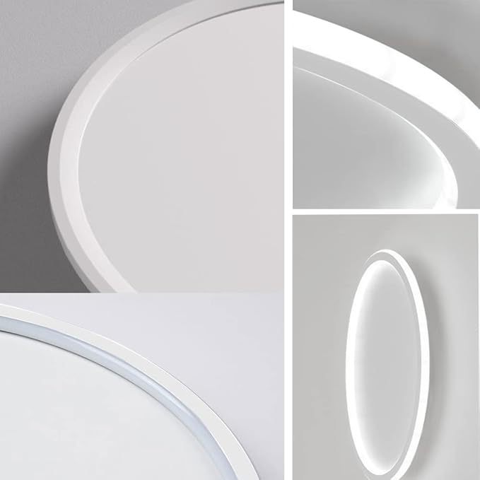 Dimmable LED Ceiling Light Fixture Flush Mount,20 inch Modern 3000K-6000K Round Recessed Ceiling Lamp with APP Adjustment,White Ceiling Lights 55W Close to Ceiling Lighting for Bedroom Living Room