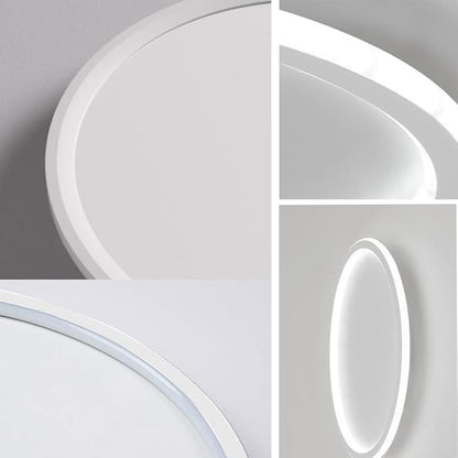 Dimmable LED Ceiling Light Fixture Flush Mount,12" Modern Round Recessed Ceiling Lamp with APP Adjustment,White 3000K-6000K Ceiling Lamp 33W Close to The Ceiling Lighting Living Room Bedroom