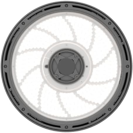 Lithonia Lighting REBL Round High Bay LED Light, 12,000/15,000/18,000 Adjustable Lumen Output, 3500K/4000K/5000K Switchable White Color Temperature, Work Light, UVOLT 120-347V, 12.2" x 7.5", Bronze