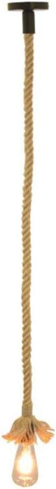 1 Head 1.5M Vintage Hemp Rope Light E26/E27 Base, Pendant Ceiling Light Lamp,Retro Style for Dining Hall Restaurant Bar Lighting(Bulb not Included)