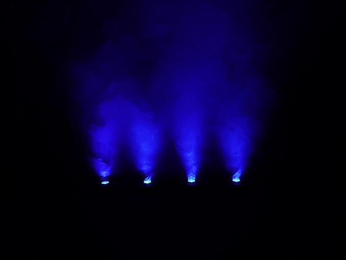 Rockville 4 PACK MINI RF1 V2 Black RGBWA+UV Battery-Powered Wash Lights with RF Remotes, Wireless DMX, Travel Bag, Perfect for DJs & Events