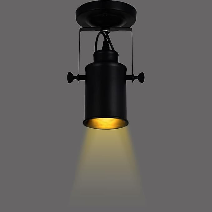 Ceiling Spotlight LED Black Modern Industrial Ceiling Light/Wall Lamp Adjustable Angle Indoor Decor Chandelier for Living Room Bedroom Shop Illumination COB Bulb 5W Warm Light