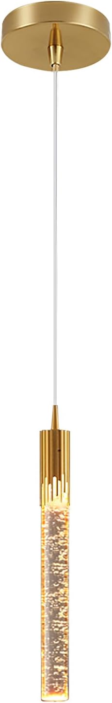 Flashing God Pendant Lighting for Kitchen Island Gold Mini Chandeliers Ceiling Pendant Light Over Island Sink LED Ceiling Hanging Light for Dinning Room Bedroom (1-Pack