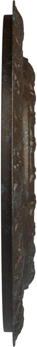 Ekena Millwork CM15LIBBS 15 3/8"OD X 7"ID X 1"P Lisbon Ceiling Medallion Fits Canopies Up to 7", Bronze Blue Patina
