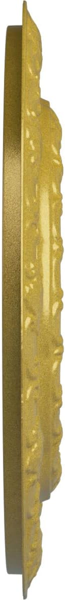 Ekena Millwork CM15LIRGS 15 3/8"OD X 7"ID X 1"P Lisbon Ceiling Medallion Fits Canopies Up to 7", Rich Gold