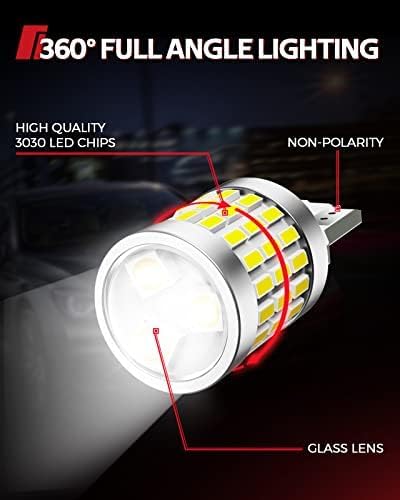 Torchbeam 912 921 LED Bulbs Reverse Lights, 921 led Backup light Bulbs 2600 Lumens 6000K Xenon White Super Bright T15 906 904 W16W Back Up Lights Reverse Lights, Pack of 2
