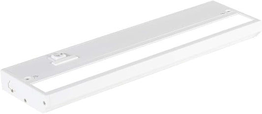LED Under Cabinet Lighting Hardwired - 3CCT 12 Inch White Finish - Undercabinet Lights for Kitchen - Linkable Undercounter Dimmable Plug in Light or Hard Wired - Under Counter Fixture Direct Wire