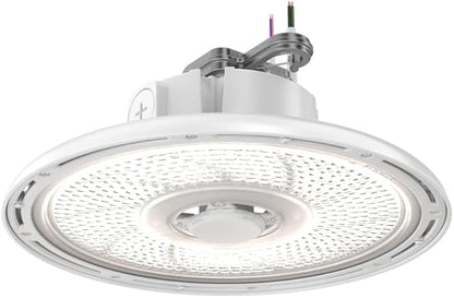 Lithonia Lighting REBL Round High Bay LED Light, 12,000/15,000/18,000 Adjustable Lumen Output, 3500K/4000K/5000K Switchable White Color Temperature, Work Light, XVOLT 277-480V, 12.2" x 7.5", White