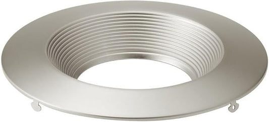 Kichler Direct-to-Ceiling Recessed Decorative Trim, Round Brushed Nickel, Use with DTC 6" Round Recessed Fixtures, (7.5" W, 1.25" H), DLTRC06RNI