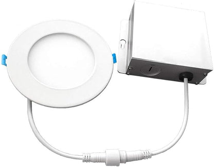 Euri Lighting DLC6S-2050e Ultra-Slim Dimmable 6" Circlular Downlight, 12W (100W Equal), 900lm, 5000K (Cool White), IC Rated, No Housing Required, E-Star & ETL Listed