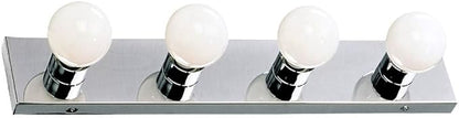 Design House 500892 4-Light Vanity Strip Light Contemporary Dimmable for Bathroom, Bedroom, Makeup Vanity, Polished Chrome