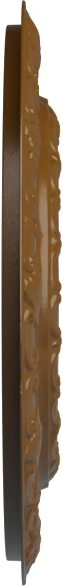 Ekena Millwork CM15LISTF 15-3/8" x 7" x 1" Lisbon Ceiling Medallion, Smokey Topaz