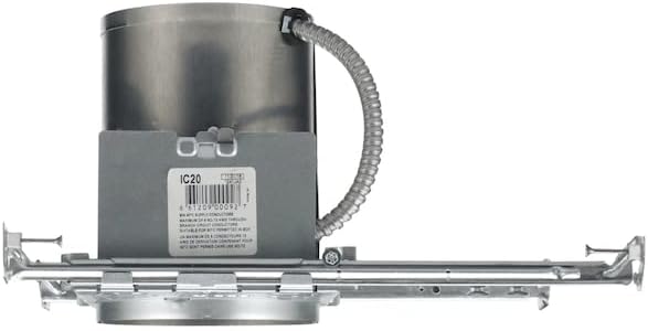 Juno 5 Inch Incandescent Ceiling Light Housing for New Construction, IC Rated Recessed Light, Adjustable Bar Hangers, Damp Location UL Listed Can Lighting, Includes Push-in Electrical Connectors
