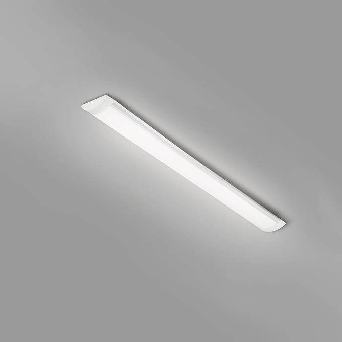 1 Packs 2FT LED Batten Light, Ultra-Thin Ceiling Surface Mounted Light, 20W, 4000K, IP20, LED Ceiling Lamp for Garage, Shop, Hallway, Office, Market