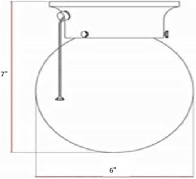 Design House Millbridge Globe 6 Inch Diameter Indoor Ceiling Light Fixture with Pull Chain, for Bedroom, Hallway, Closet & Dining Room, Opal Glass, Oil Rubbed Bronze, 519264