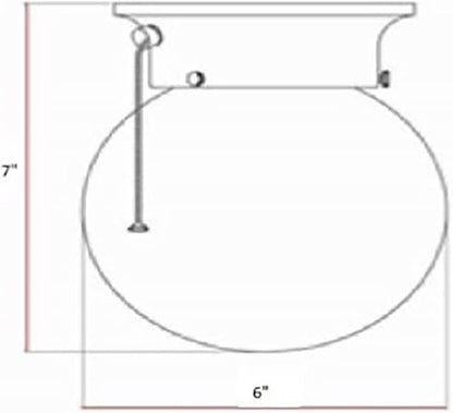 Design House Millbridge Globe 6 Inch Diameter Indoor Ceiling Light Fixture with Pull Chain, for Bedroom, Hallway, Closet & Dining Room, Opal Glass, Oil Rubbed Bronze, 519264