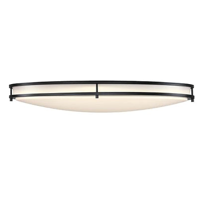 Westinghouse Lighting Lauderdale Transitional Contemporary One-Light, 33 Inch 40 Watt LED Indoor Flush Mount Fixture with Color Temperature Selection, Matte Black Finish, Frosted Acrylic Shade
