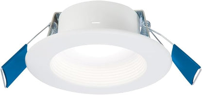 HALO RL 4 in Canless LED Recessed Lighting Downlight with Selectable Color Temperature 2700K-5000K Selectable Lumen 600/900 Dimmable IC Rated Wet Rated Indoor Outdoor Ceiling Light RL4069FSD2W1EWHDM