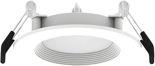 RAB Lighting WFRL-Field-Adjustable Edge-Lit LED Downlight-Canless Wafer Design-Black/White Trim-5CCT Selectable 2700K-5000K-90 CRI-Wet Rated/Dimmable for Modern Ceilings (WFRL3R69CCT120WB, 1)