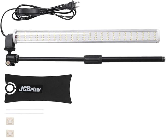 Standing LED Grow Light，Adjustable T12 Bar Plant Light, White 6500K Full Spectrum Plant Grow Lamp on Stand for Indoor Plants Seed Starting, Seedlings, Veg, Flower