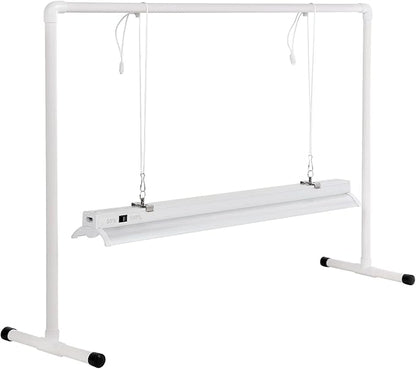 iPower LED Grow Light Stand Natural White Full Spectrum for Indoor Plant Starting Seeds and Propagating Cuttings, Height Adjustable, 2 Feet