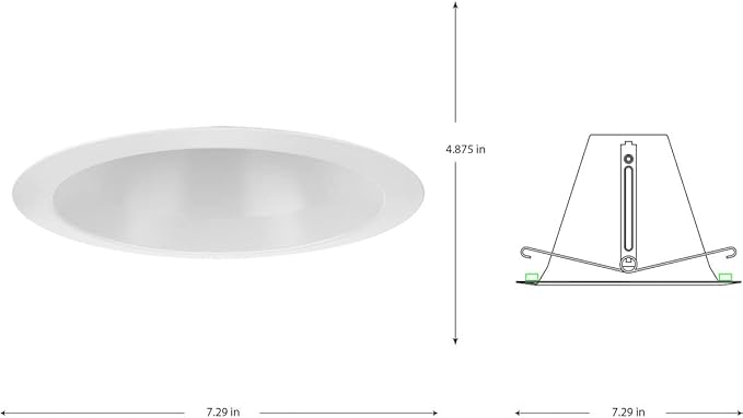 Progress Lighting P806001-028 6" Recessed Open Trim Satin White for Progress Lighting 6" Housing (P806N Series)