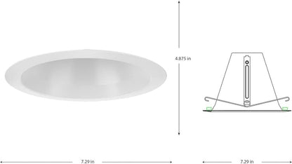 Progress Lighting P806001-028 6" Recessed Open Trim Satin White for Progress Lighting 6" Housing (P806N Series)