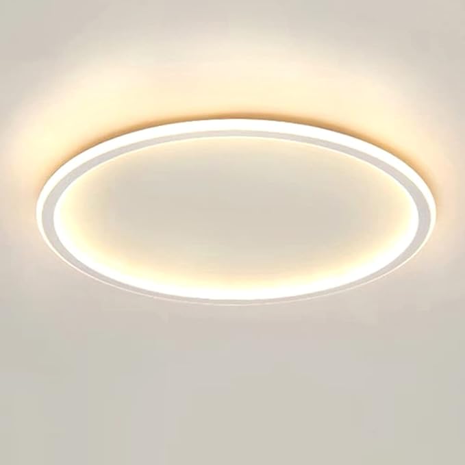 Dimmable LED Ceiling Light Fixture Flush Mount,20 inch Modern 3000K-6000K Round Recessed Ceiling Lamp with APP Adjustment,White Ceiling Lights 55W Close to Ceiling Lighting for Bedroom Living Room