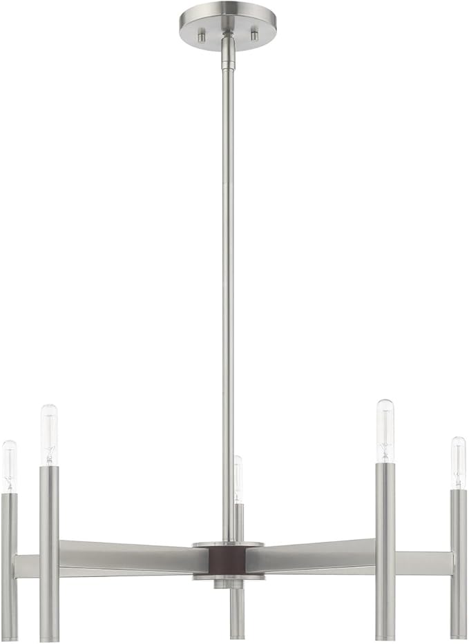 Livex Lighting 5 Lt Brushed Nickel Chandelier