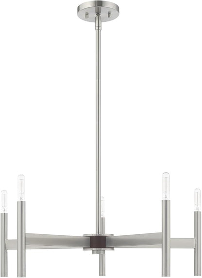 Livex Lighting 5 Lt Brushed Nickel Chandelier