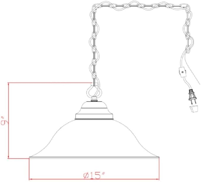 Design House Millbridge 1-Light Pendant Light, Satin Nickel Finish, Alabaster Glass Shade, Dimmable, Hardwired or Plug-in, for Kitchen, Dining Room, Entryway – Design House, 517565