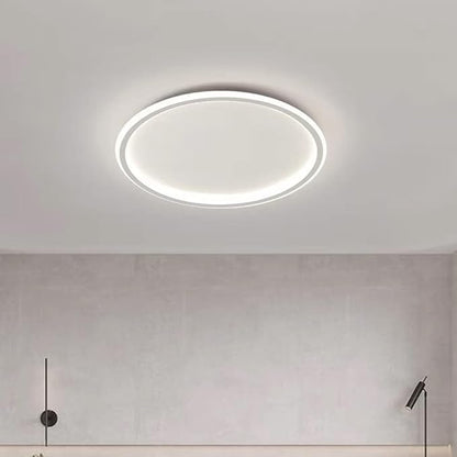 Dimmable LED Ceiling Light Fixture Flush Mount,12" Modern Round Recessed Ceiling Lamp with APP Adjustment,White 3000K-6000K Ceiling Lamp 33W Close to The Ceiling Lighting Living Room Bedroom
