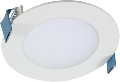 HALO HLB 4 inch LED Recessed Light, Thin Canless w/Selectable Color Temperatures, 0-10V Dimming, 120-277V Input - HLB4069FSE010MWR