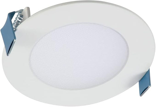 HALO HLB 4 inch LED Recessed Light, Thin Canless w/Selectable Color Temperatures, 0-10V Dimming, 120-277V Input - HLB4069FSE010MWR