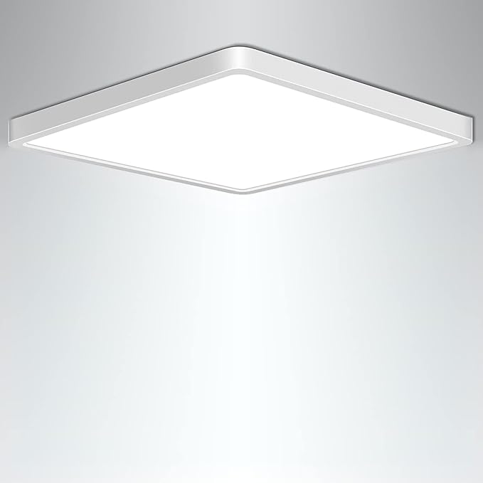 Flush Mount Ceiling Light - Switchable Color Temperature (3000K/4500K/6500K), 36W Square Ceiling Mount Light Fixture for Kitchen, Hallway, Bedroom, Living Room