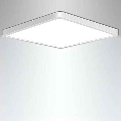 Flush Mount Ceiling Light - Switchable Color Temperature (3000K/4500K/6500K), 36W Square Ceiling Mount Light Fixture for Kitchen, Hallway, Bedroom, Living Room