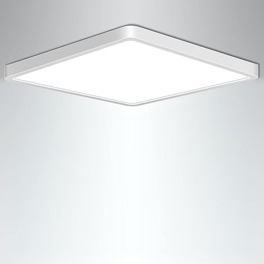 Flush Mount Ceiling Light - Switchable Color Temperature (3000K/4500K/6500K), 36W Square Ceiling Mount Light Fixture for Kitchen, Hallway, Bedroom, Living Room
