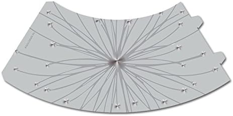 Royal Designs Vellum Tea Light Paper Wine Glass Lampshade, Gray Starburst, Set of 20,TLS-1014-20